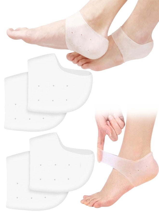 زوجان من جوارب الكعب والكاحل المصنوعة من الجل الناعم للوقاية من البثور، لتخفيف التهاب اللفافة الأخمصية، جوارب مريحة ومتينة للكعب للرجال والنساء - Image 1